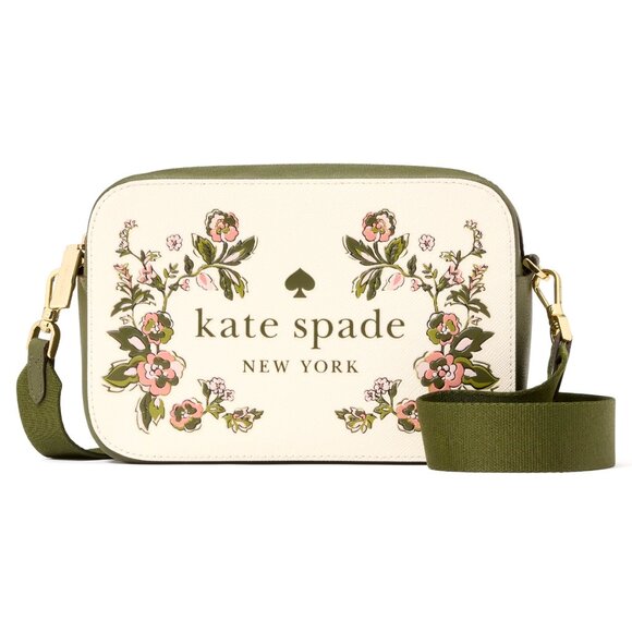 New Kate Spade Oh Snap Floral Camera Bag Meringue Multi - Picture 1 of 4
